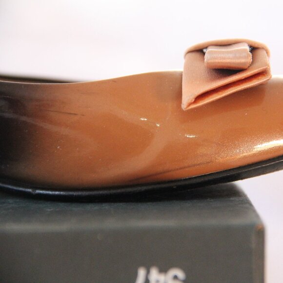 Prada Ombre Patent Leather Ballet Flats with Bow Size 35.5 / US 5.5 - Picture 7 of 8